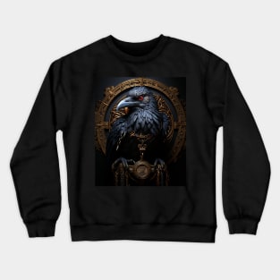 Raven Viking Wisdom Tattoo Art Crewneck Sweatshirt